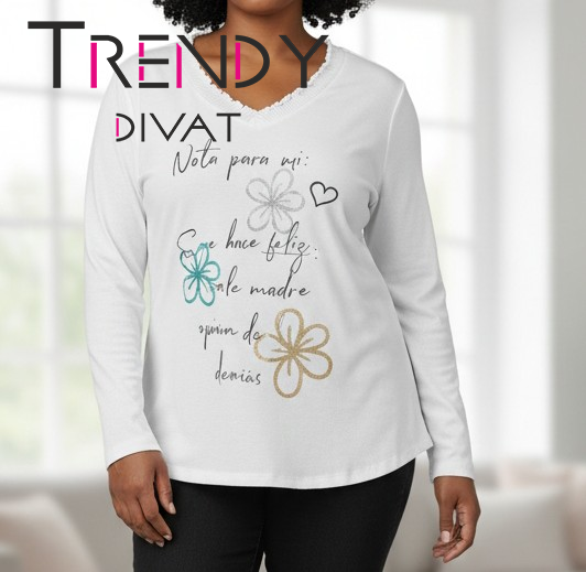 Fehér alapon virág  mintás L-XL felső