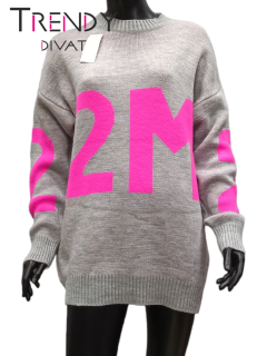 Szürke alapon 2M-es pulóver