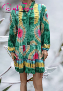 A vonalú batikolt mintás felső /ruha 